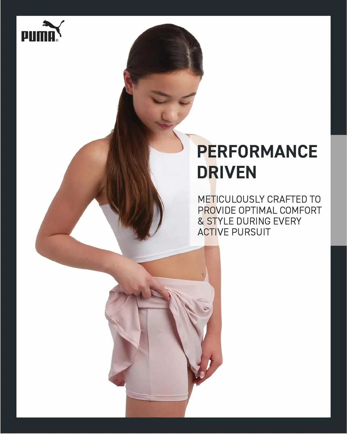 PUMA Girls' Active Skirt - Pleated Scooter Skort - Tennis Running Sports Skirt (S-XL)