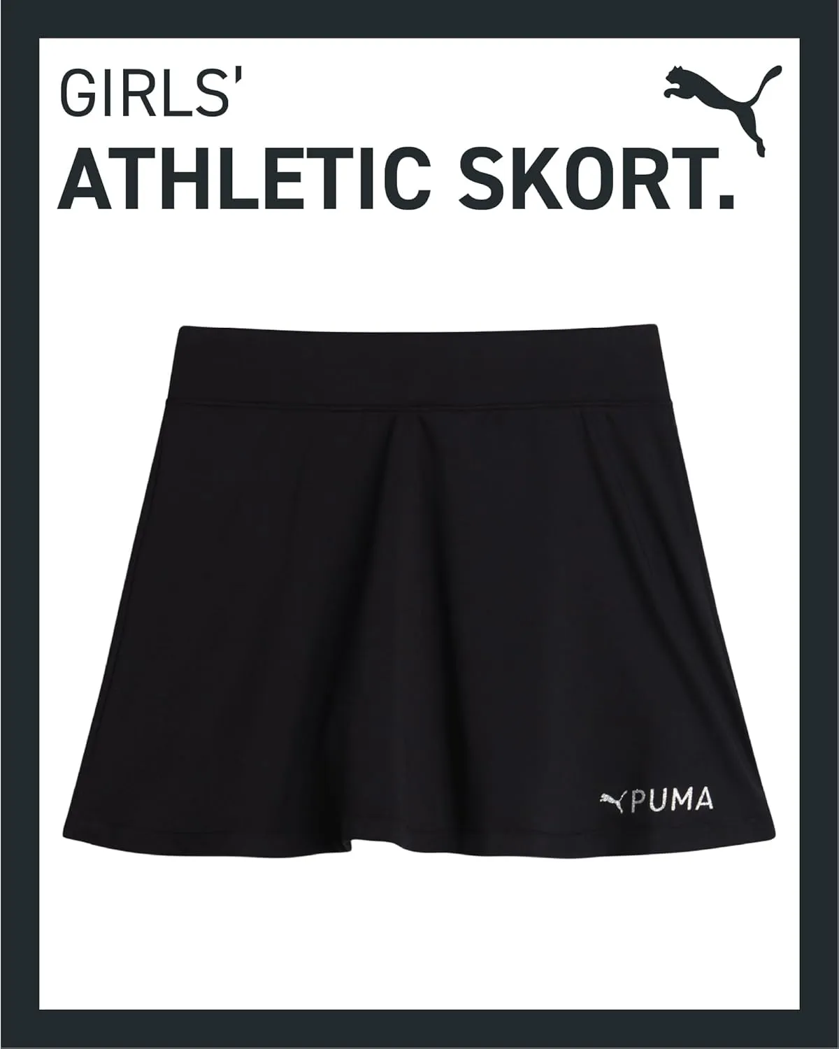 PUMA Girls' Active Skirt - Pleated Scooter Skort - Tennis Running Sports Skirt (S-XL)