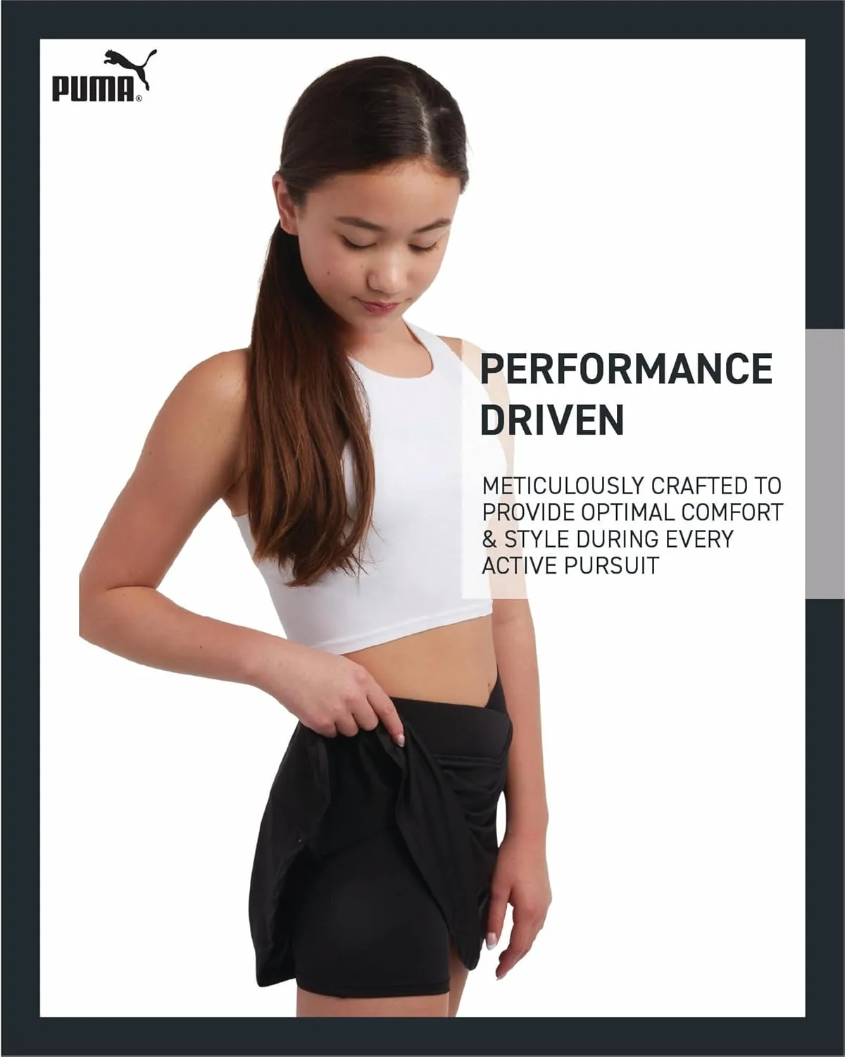 PUMA Girls' Active Skirt - Pleated Scooter Skort - Tennis Running Sports Skirt (S-XL)