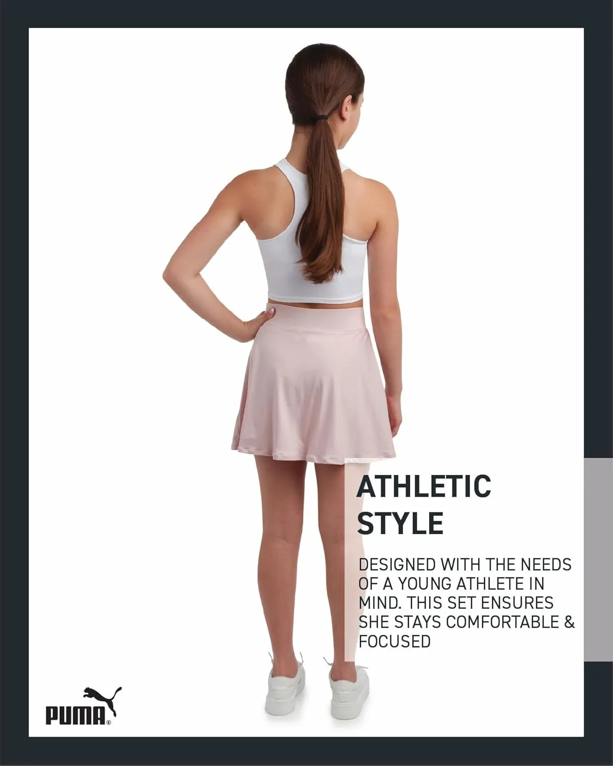 PUMA Girls' Active Skirt - Pleated Scooter Skort - Tennis Running Sports Skirt (S-XL)