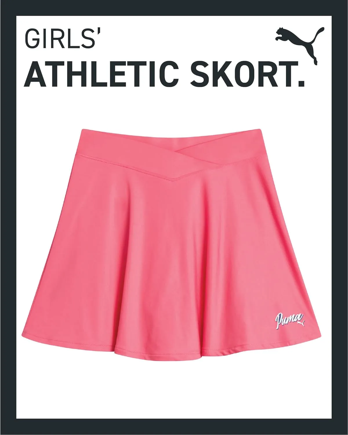 PUMA Girls' Active Skirt - Pleated Scooter Skort - Tennis Running Sports Skirt (S-XL)