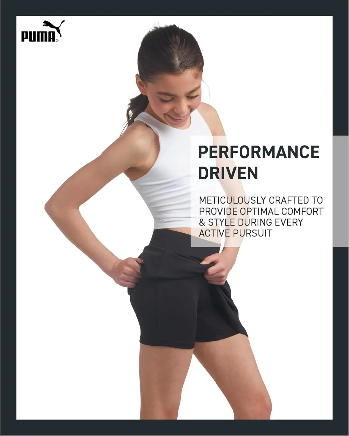 PUMA Girls' Active Skirt - Pleated Scooter Skort - Tennis Running Sports Skirt (S-XL)