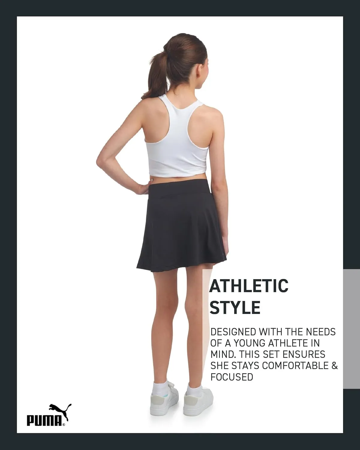 PUMA Girls' Active Skirt - Pleated Scooter Skort - Tennis Running Sports Skirt (S-XL)