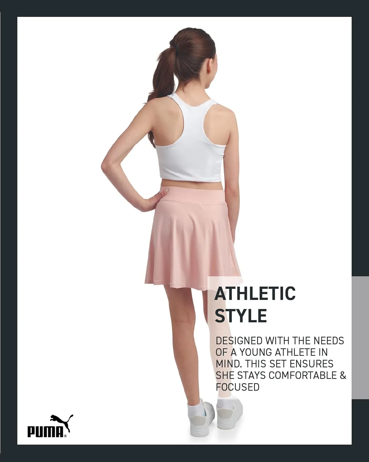 PUMA Girls' Active Skirt - Pleated Scooter Skort - Tennis Running Sports Skirt (S-XL)