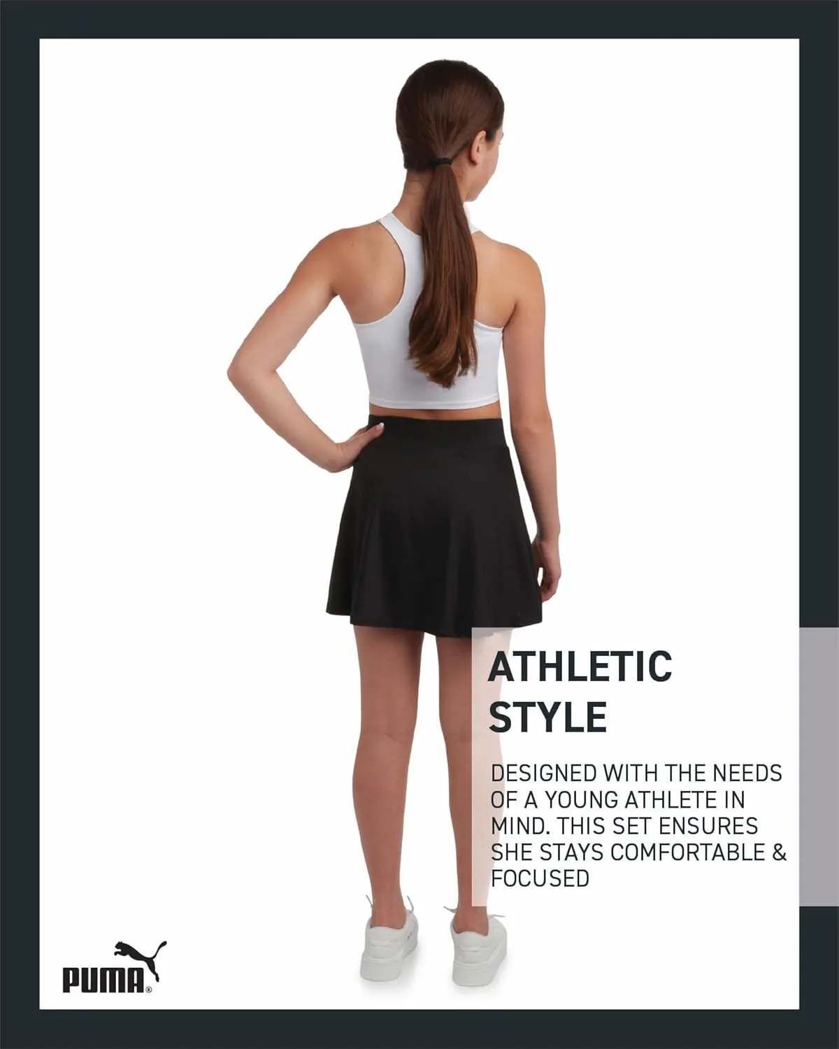 PUMA Girls' Active Skirt - Pleated Scooter Skort - Tennis Running Sports Skirt (S-XL)
