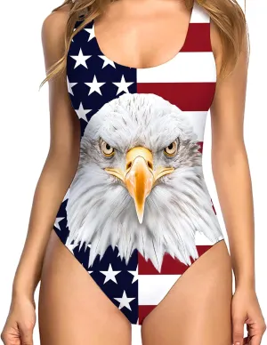 RAISEVERN One Piece Swimsuit for Women Hawaiian Novelty 3D Print Bathing Suit Swim Beachwear
