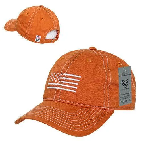 Rapid Dominance USA Flag Embroidered Patriotic Relaxed Baseball Caps Hats Unisex
