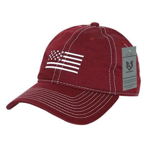 Rapid Dominance USA Flag Embroidered Patriotic Relaxed Baseball Caps Hats Unisex