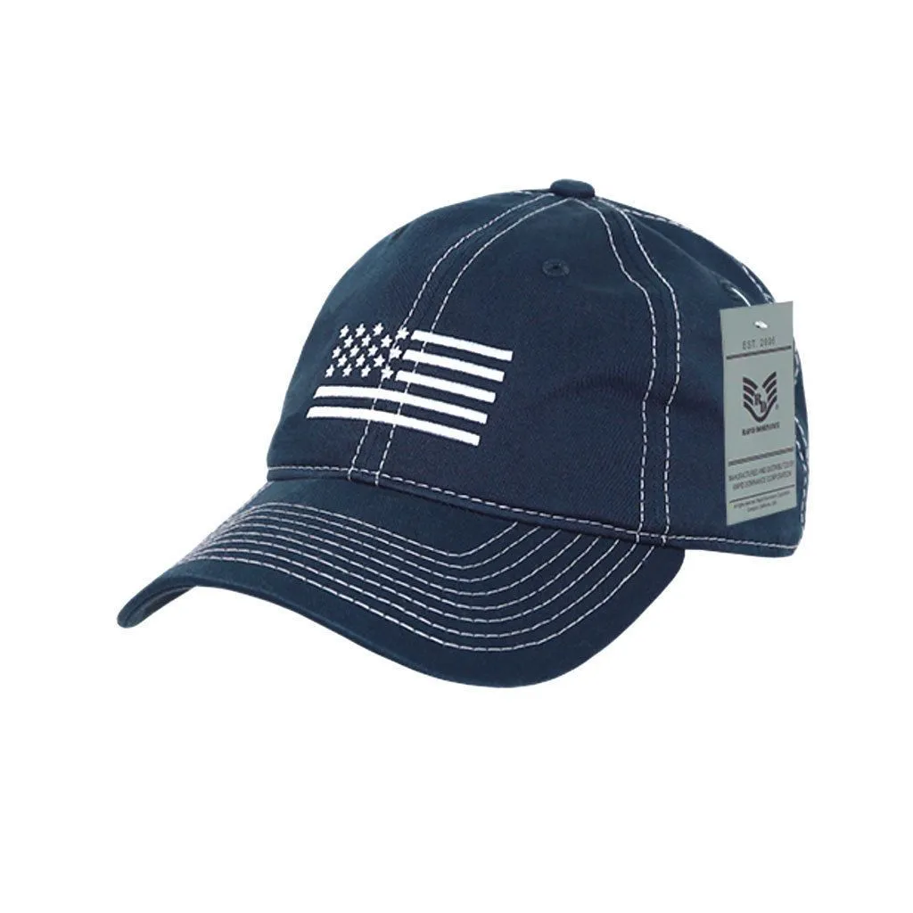 Rapid Dominance USA Flag Embroidered Patriotic Relaxed Baseball Caps Hats Unisex