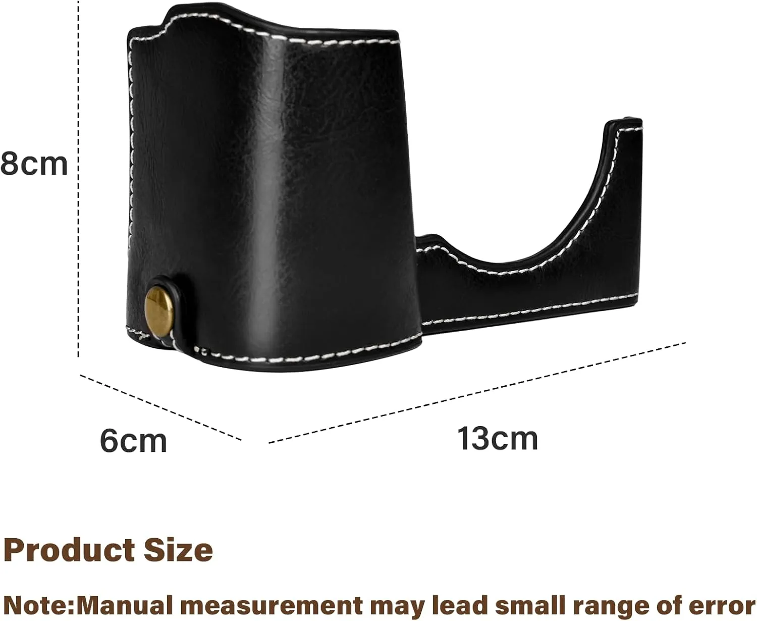 Rieibi ZV-E1 Camera Case, PU Leather Camera Half Case Compatible for Sony ZV-E1, ZVE1, Black
