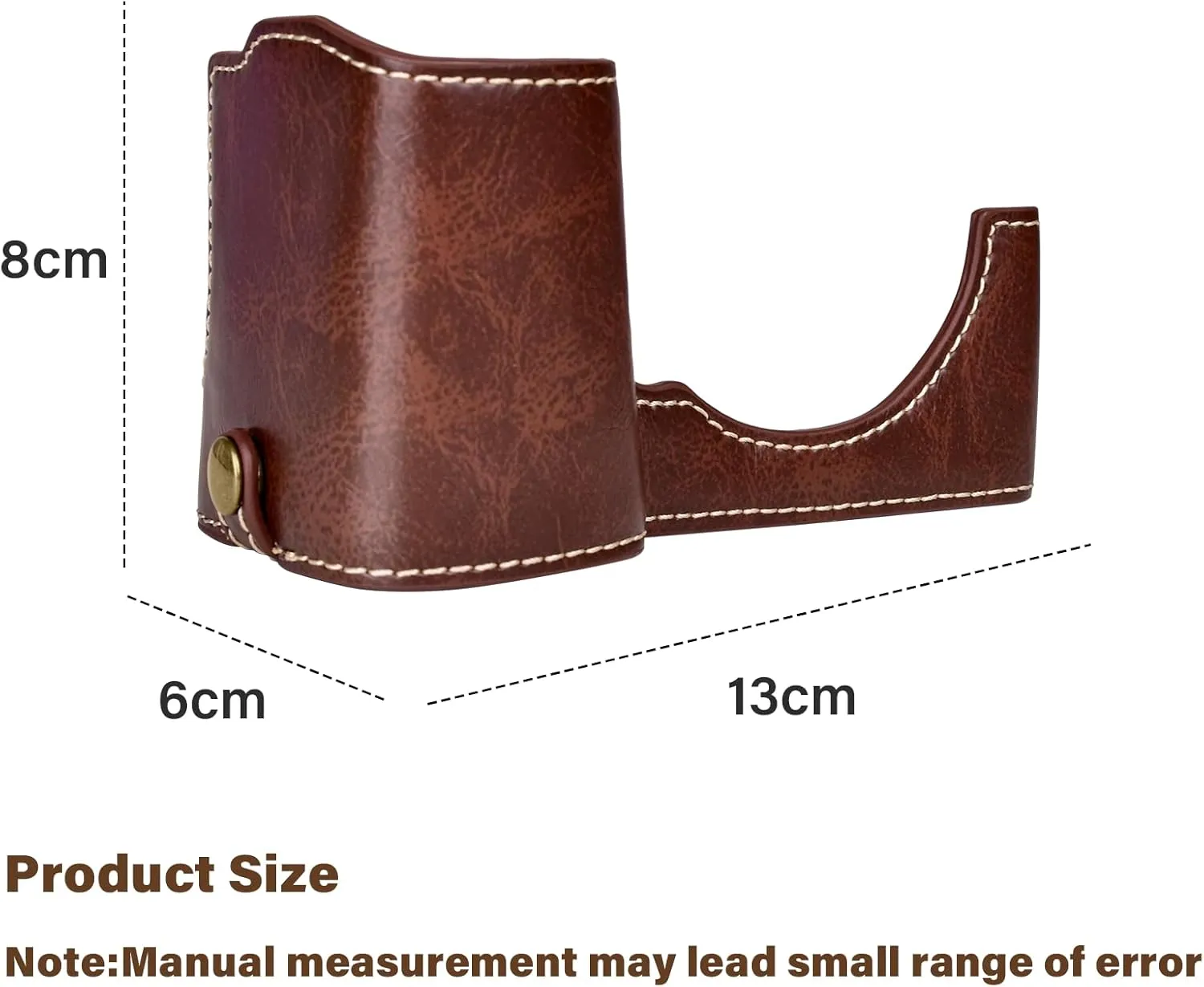Rieibi ZV-E1 Camera Case, PU Leather Camera Half Case Compatible for Sony ZV-E1, ZVE1, Coffee