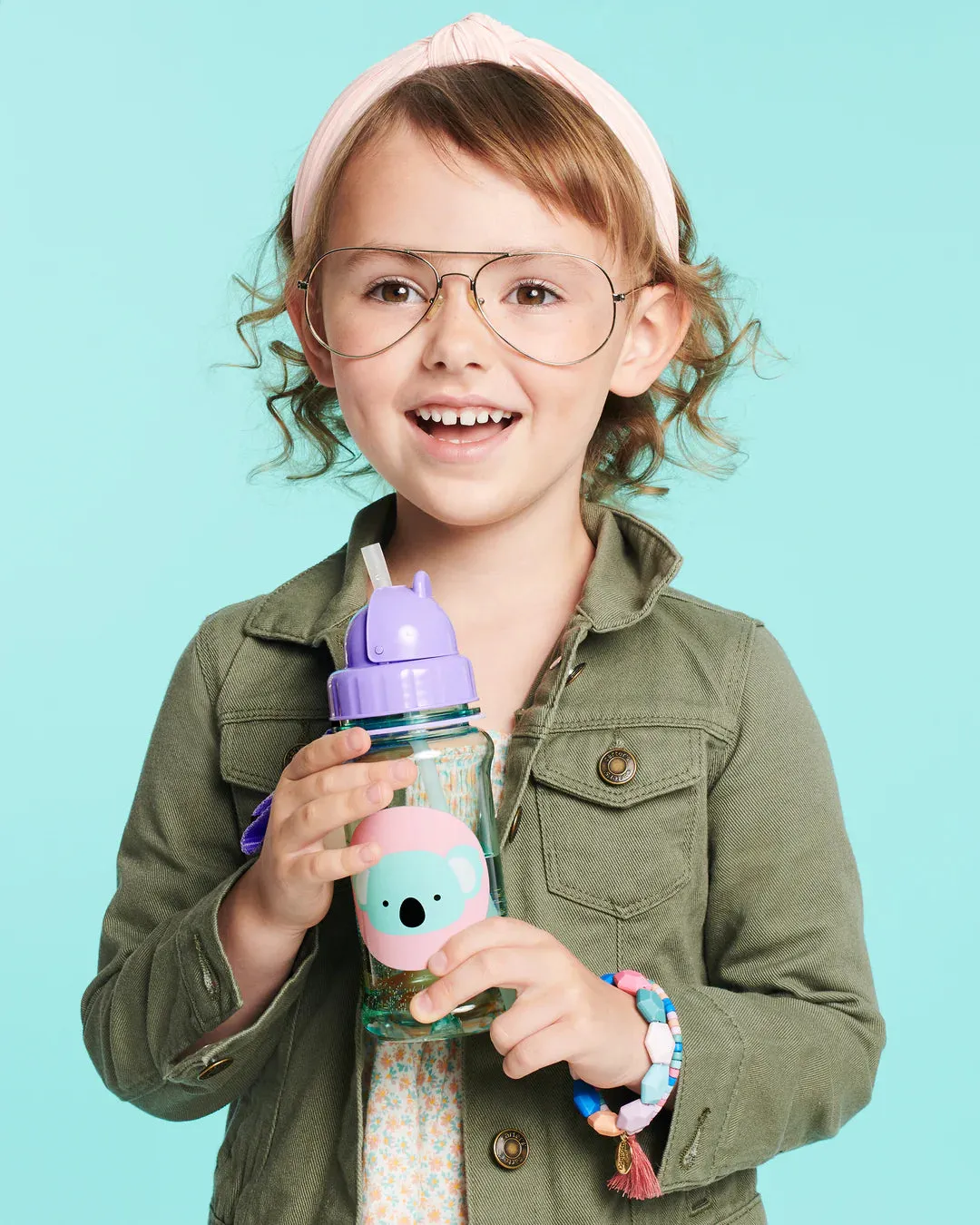 Skip Hop Drink Bottle with Straw - Koala