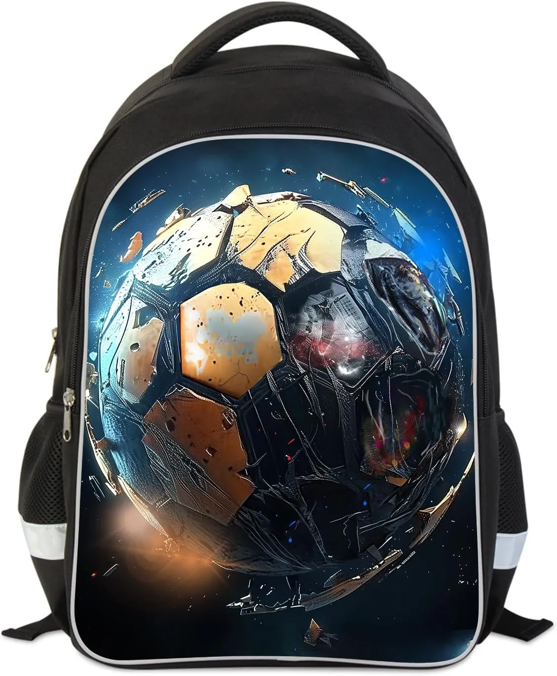 Soccer Print Backpack Kids Lightweight School Bookbag with Side Pocket Waterproof Daypack Laptop bag Back to School Gifts