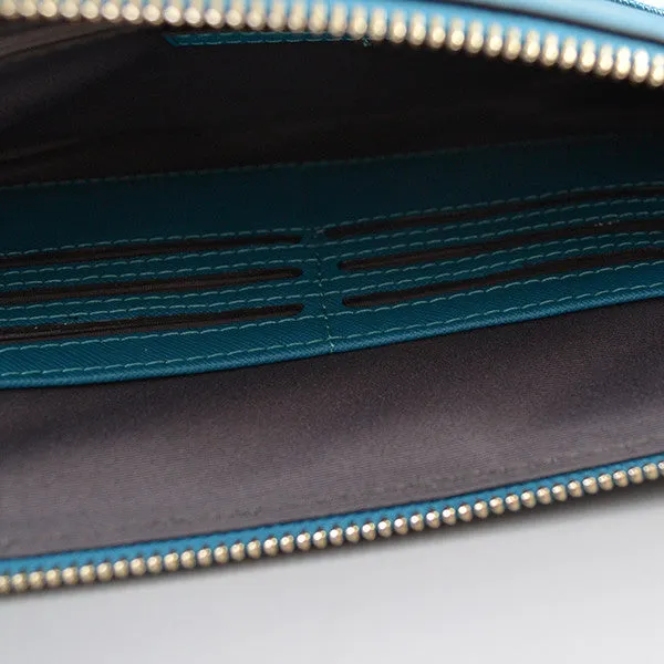 SORRENTO - Peacock Structured Saffiano Clutch