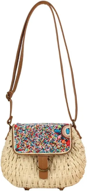 Straw Hobo Bag for Women Lightweight Woven Shoulder Bag 2025 Fashion Beach Bag Purse Straw Crossbody Bag