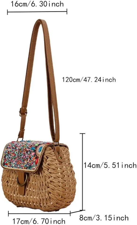 Straw Hobo Bag for Women Lightweight Woven Shoulder Bag 2025 Fashion Beach Bag Purse Straw Crossbody Bag