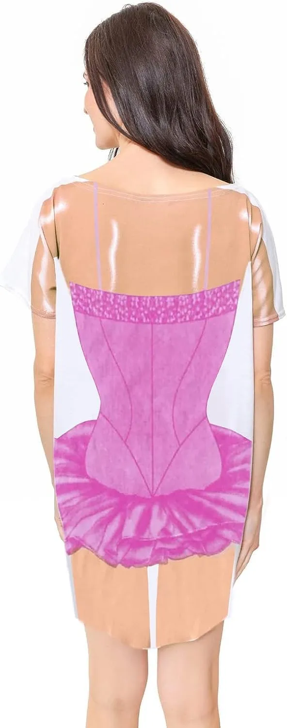 The Original Women's Bikini Shirt - Funny Bikini Print Bathing Suit Cover-up Beach Tshirt Dress for Women Men