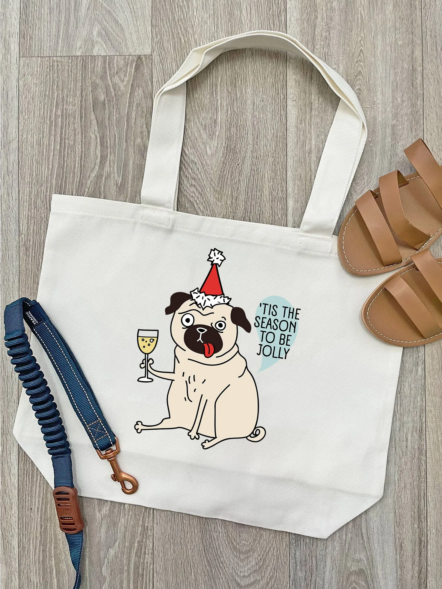 'Tis The Season Cotton Canvas Shoulder Tote Bag