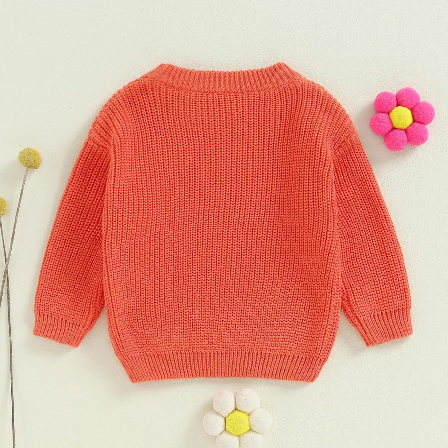 Toddler Baby Girl Boy Long Sleeve Knit Sweater Brothers Sisters Letter Embroidery Round Neck Pullover Fall Winter Tops