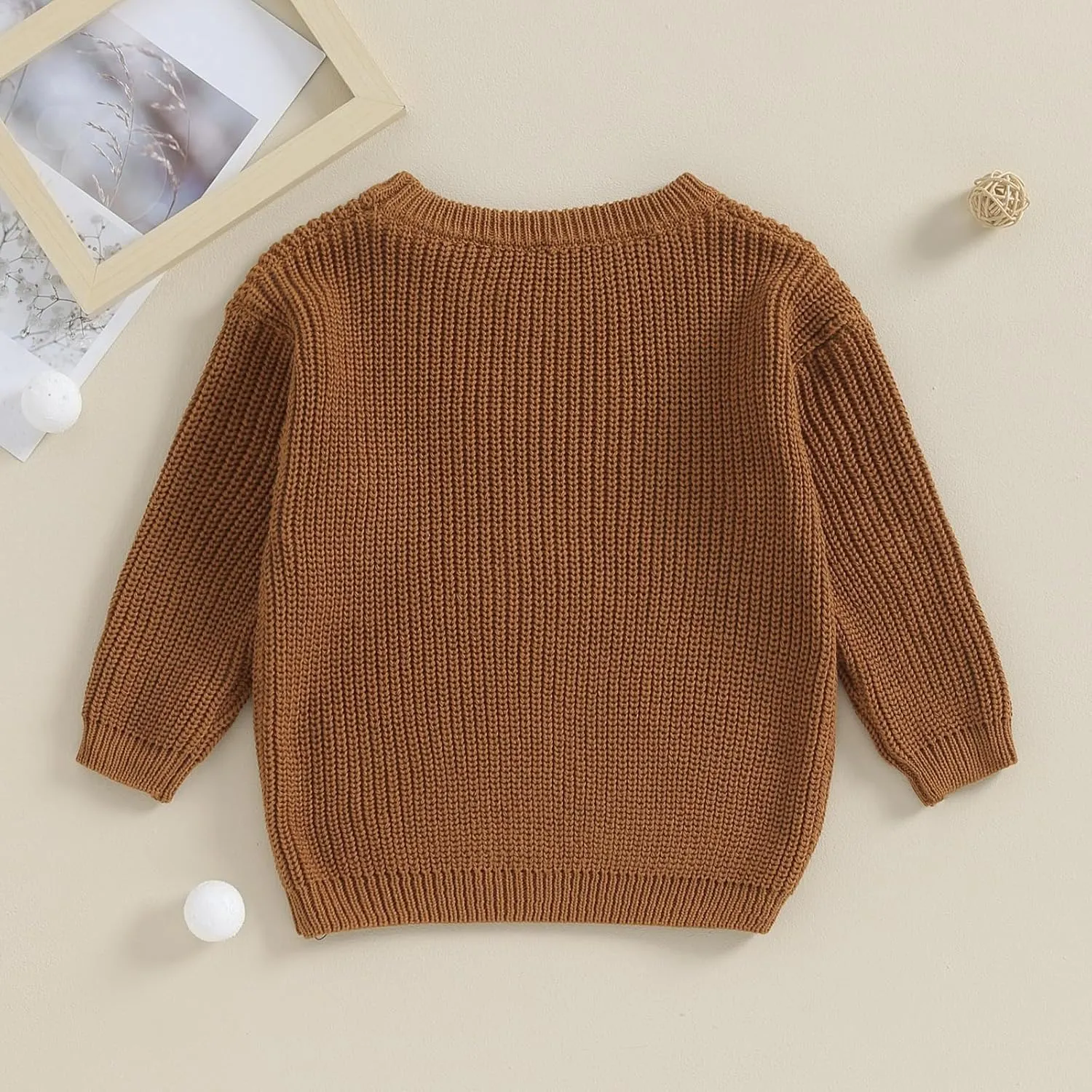 Toddler Baby Girl Boy Long Sleeve Knit Sweater Brothers Sisters Letter Embroidery Round Neck Pullover Fall Winter Tops