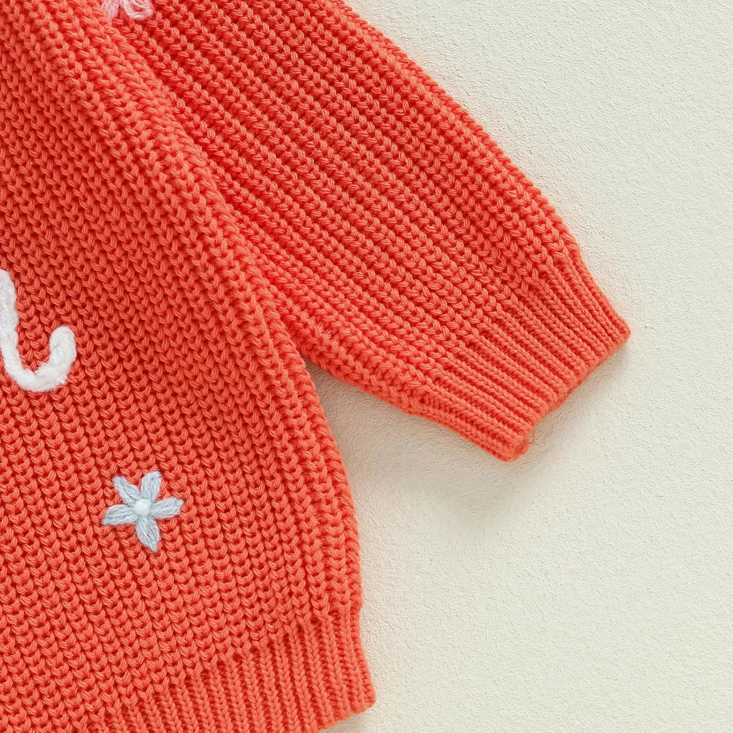 Toddler Baby Girl Boy Long Sleeve Knit Sweater Brothers Sisters Letter Embroidery Round Neck Pullover Fall Winter Tops