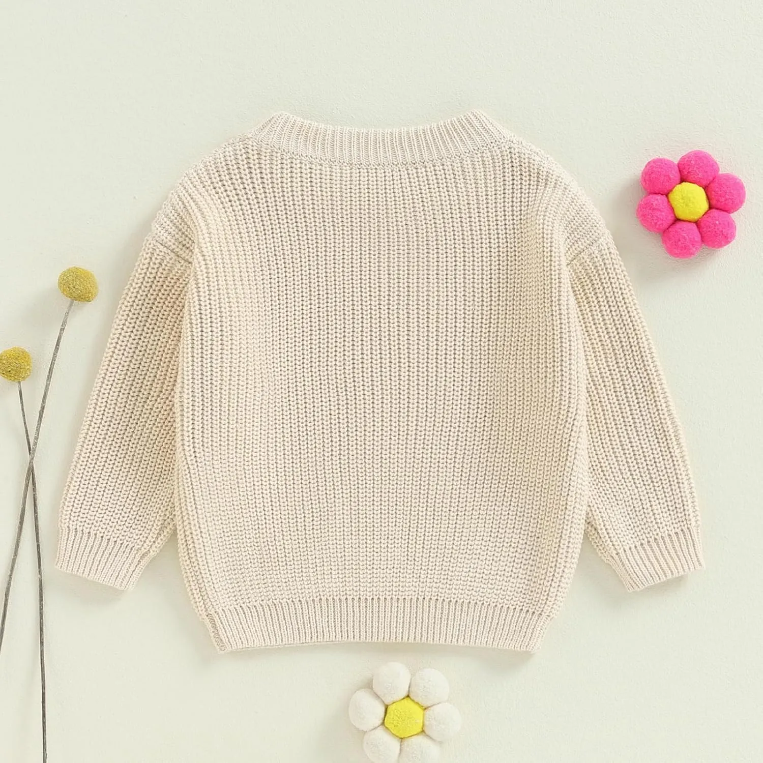 Toddler Baby Girl Boy Long Sleeve Knit Sweater Brothers Sisters Letter Embroidery Round Neck Pullover Fall Winter Tops