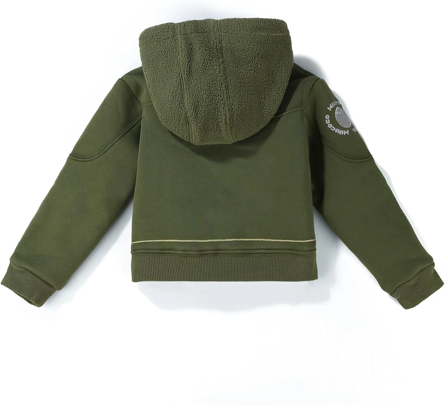 Toddler Boys Girls Fleece Zip-Up Hoodie Solid Color Hooded Jacket for little Kids