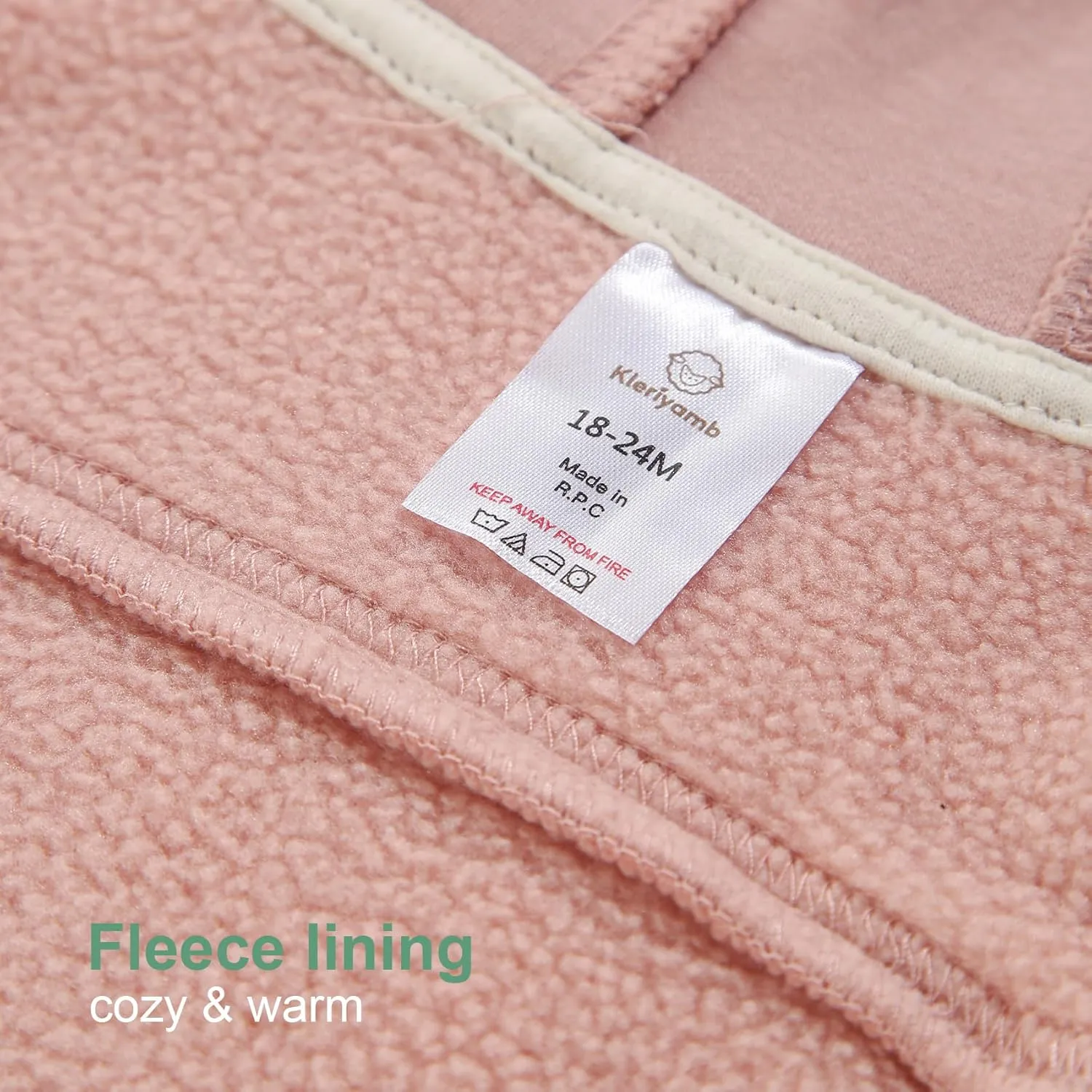 Toddler Boys Girls Fleece Zip-Up Hoodie Solid Color Hooded Jacket for little Kids