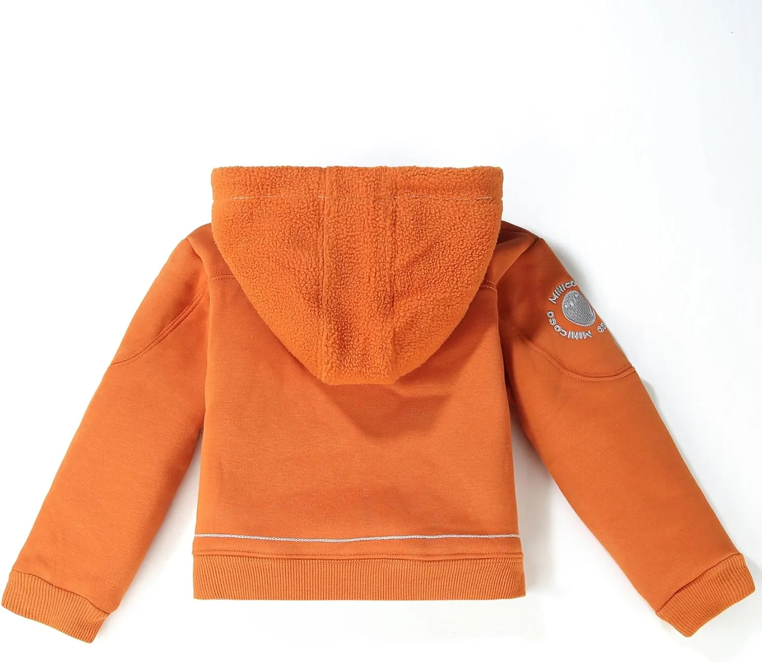 Toddler Boys Girls Fleece Zip-Up Hoodie Solid Color Hooded Jacket for little Kids
