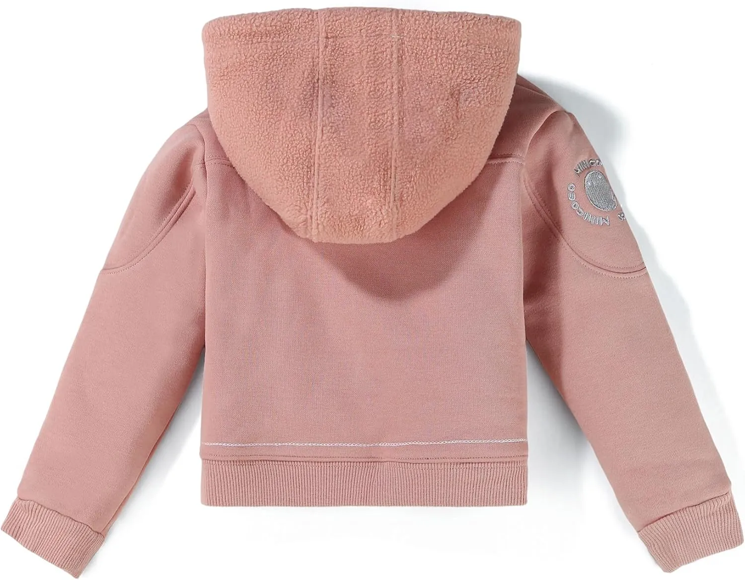 Toddler Boys Girls Fleece Zip-Up Hoodie Solid Color Hooded Jacket for little Kids