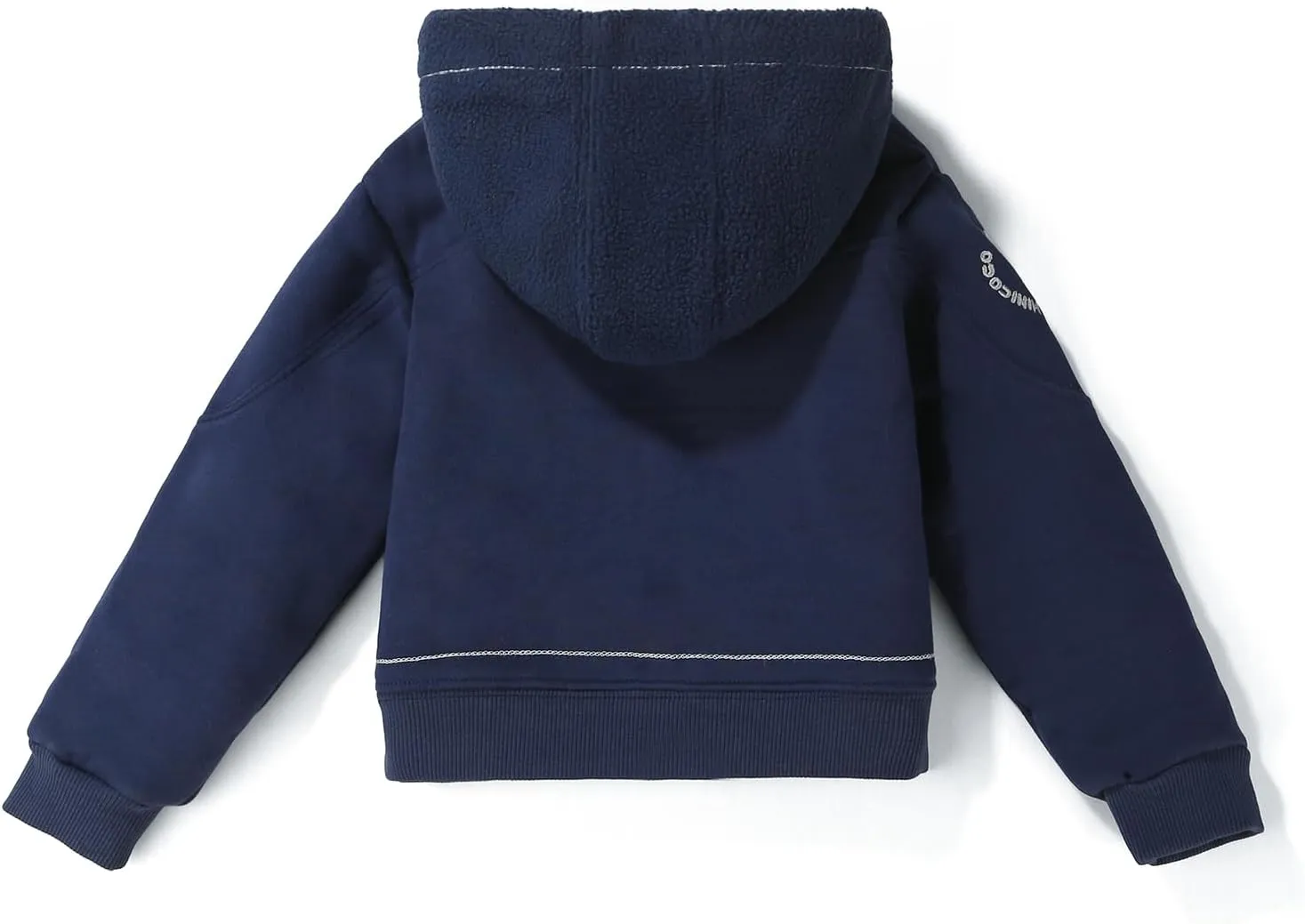 Toddler Boys Girls Fleece Zip-Up Hoodie Solid Color Hooded Jacket for little Kids