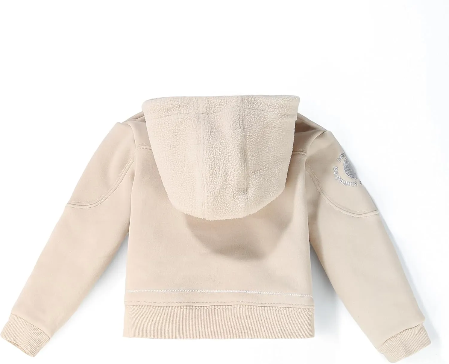 Toddler Boys Girls Fleece Zip-Up Hoodie Solid Color Hooded Jacket for little Kids