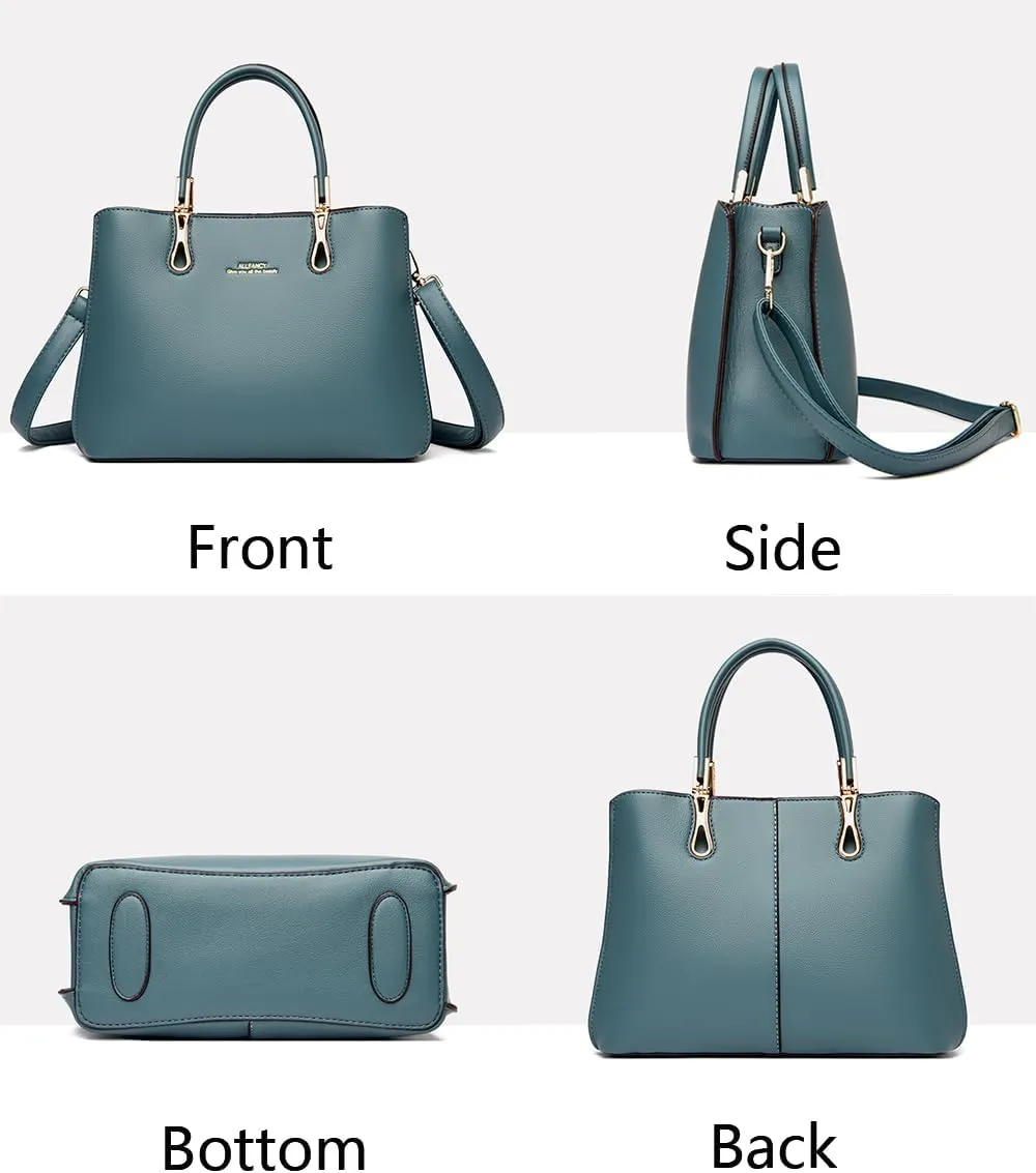 Top Handle Handbags Purses for Women PU Leather Elegant Crossbody Shoulder Bag Satchel Tote