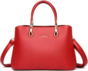 Top Handle Handbags Purses for Women PU Leather Elegant Crossbody Shoulder Bag Satchel Tote