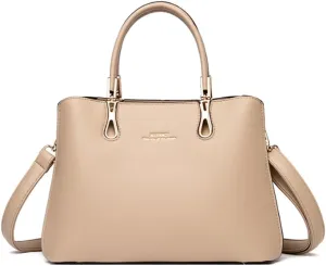 Top Handle Handbags Purses for Women PU Leather Elegant Crossbody Shoulder Bag Satchel Tote