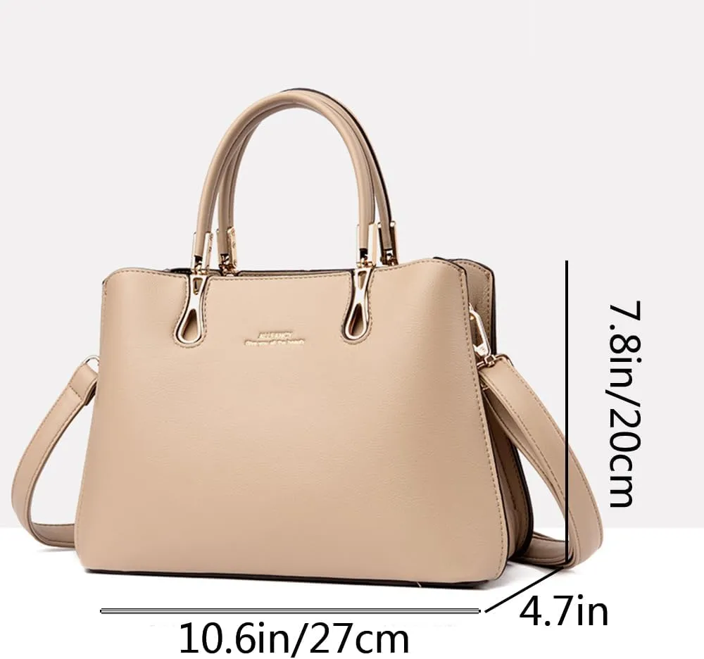 Top Handle Handbags Purses for Women PU Leather Elegant Crossbody Shoulder Bag Satchel Tote