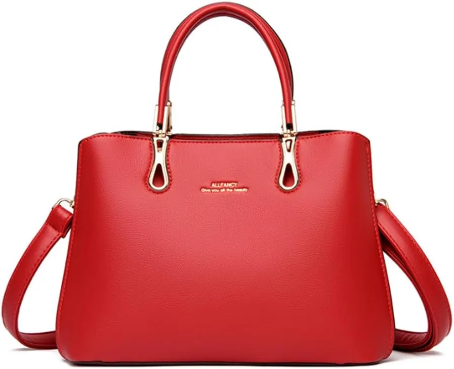 Top Handle Handbags Purses for Women PU Leather Elegant Crossbody Shoulder Bag Satchel Tote