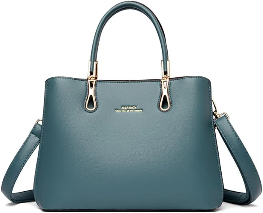 Top Handle Handbags Purses for Women PU Leather Elegant Crossbody Shoulder Bag Satchel Tote