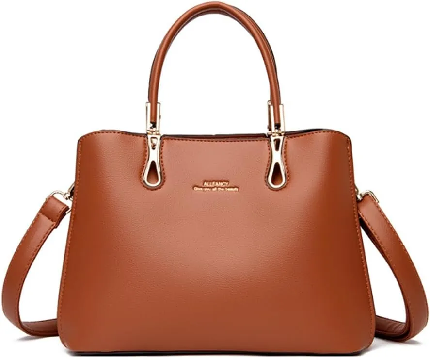 Top Handle Handbags Purses for Women PU Leather Elegant Crossbody Shoulder Bag Satchel Tote