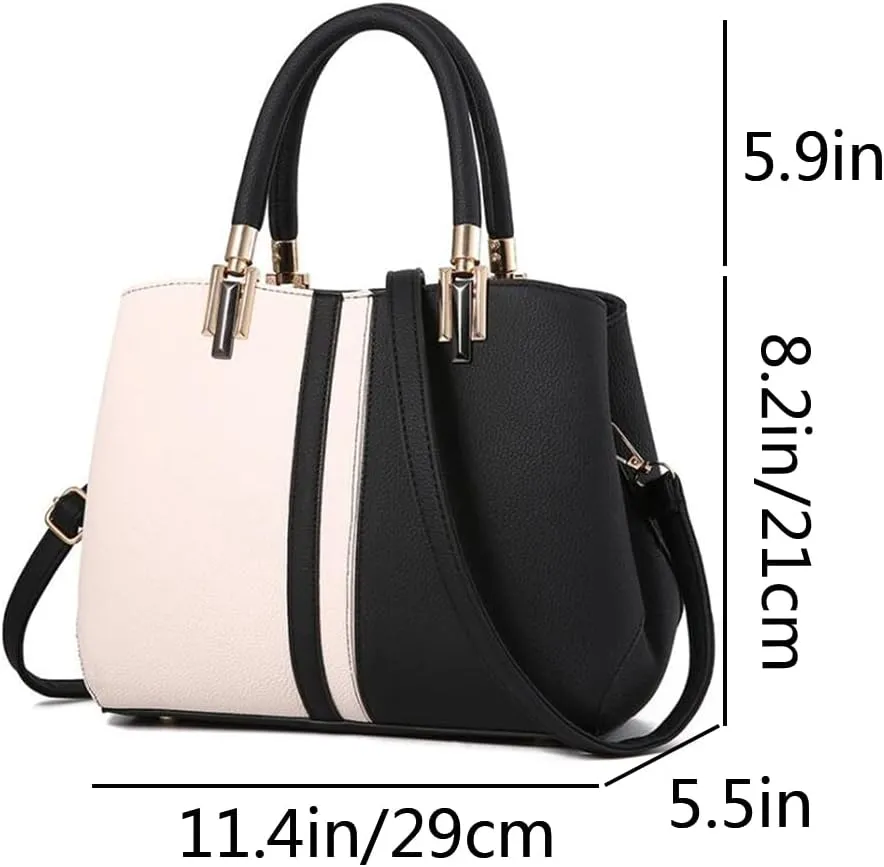 Top-handle Handbags Satchel for Women PU Leather Hobo Purse Elegant Crossbody Shoulder Bag Tote