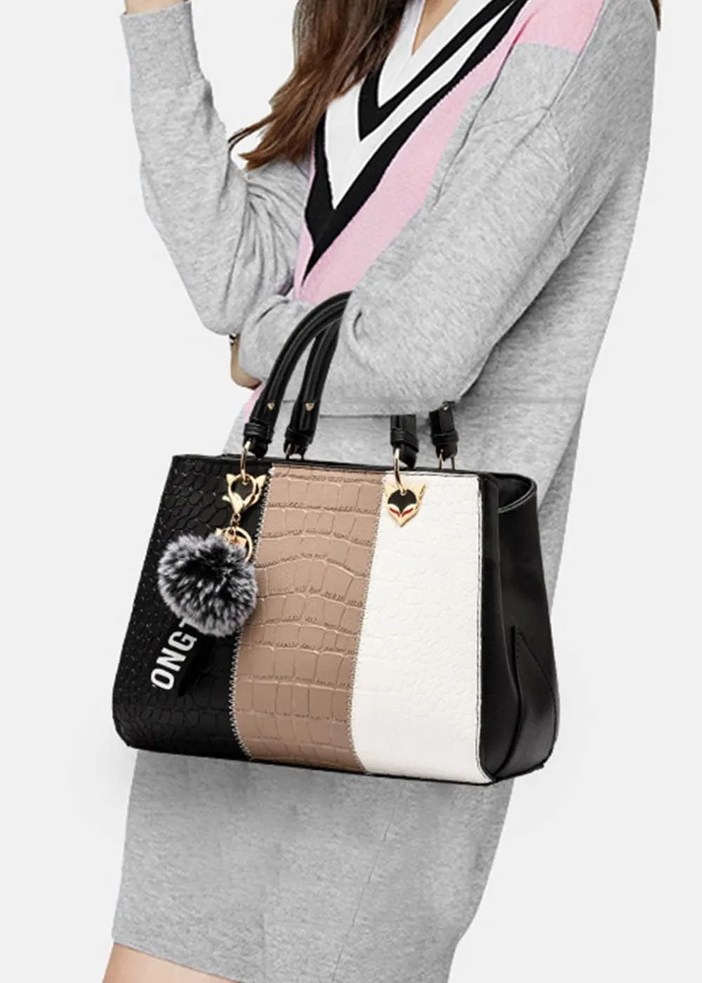 Top-handle Handbags Tote for Women PU Leather Crossbody Shoulder Bag Multi-color Purse Satchel