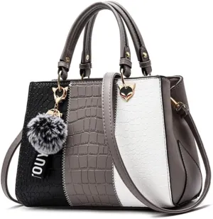 Top-handle Handbags Tote for Women PU Leather Crossbody Shoulder Bag Multi-color Purse Satchel