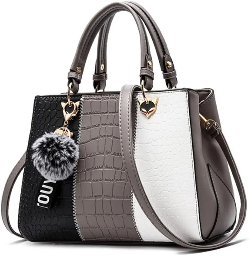 Top-handle Handbags Tote for Women PU Leather Crossbody Shoulder Bag Multi-color Purse Satchel
