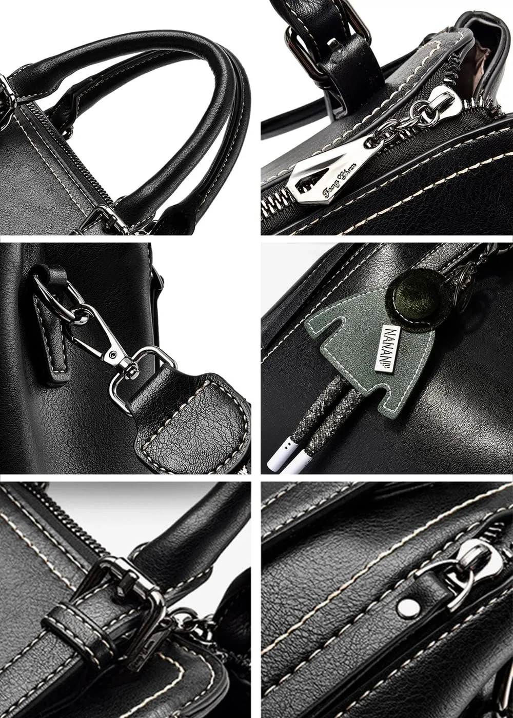 Tote Top-handle Handbags Tote for Women PU Leather Purse Satchel Small Pendant Crossbody Shoulder Bag