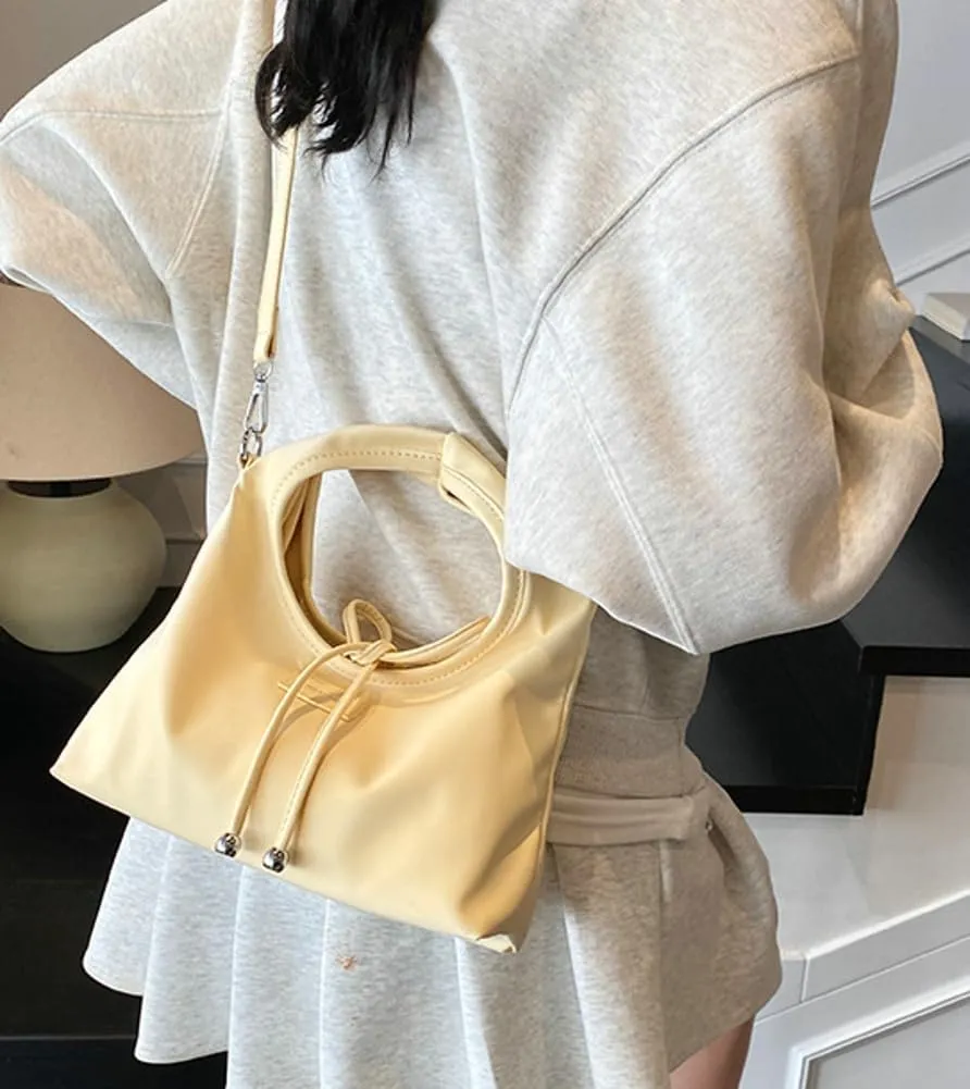 Trendy Crossbody Purse for Women Top-handle Handbags Satchel Bag PU Leather Shoulder Bag