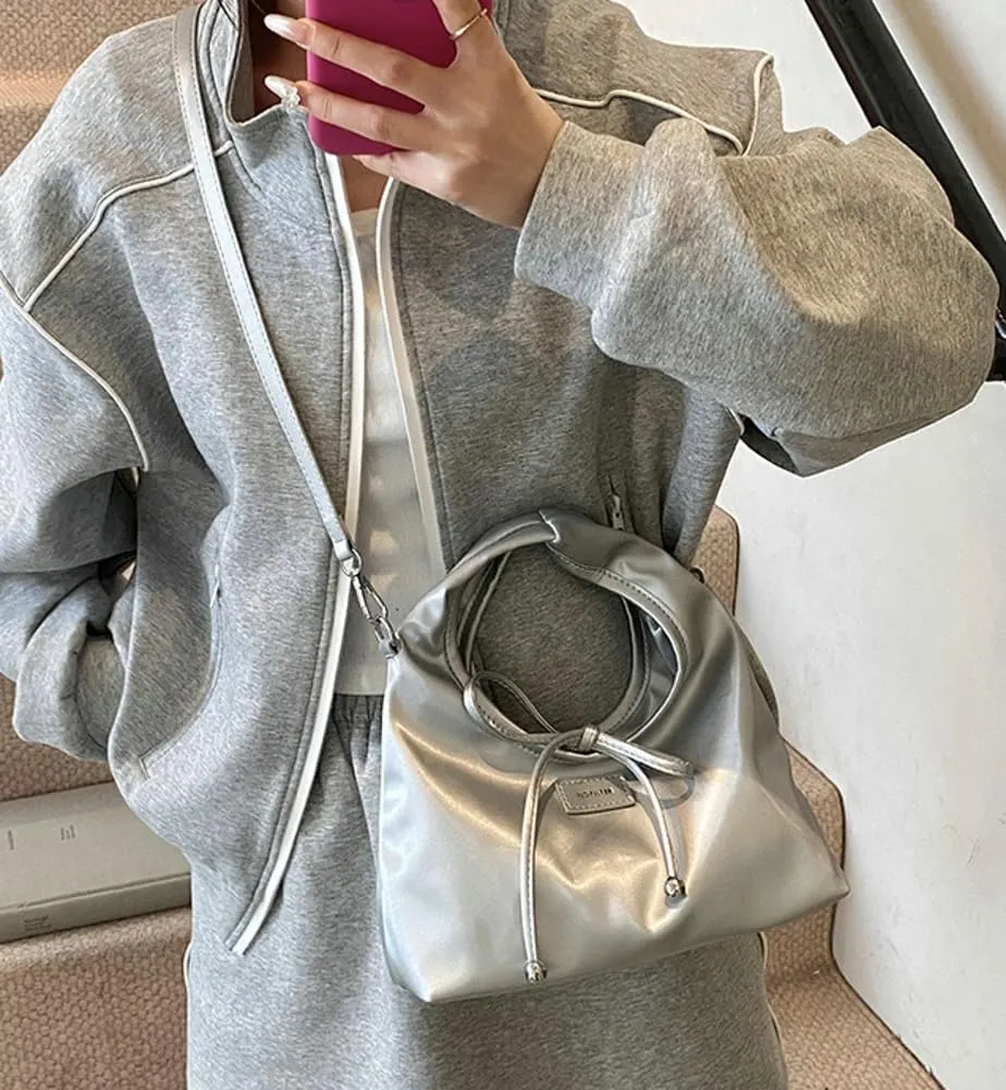 Trendy Crossbody Purse for Women Top-handle Handbags Satchel Bag PU Leather Shoulder Bag
