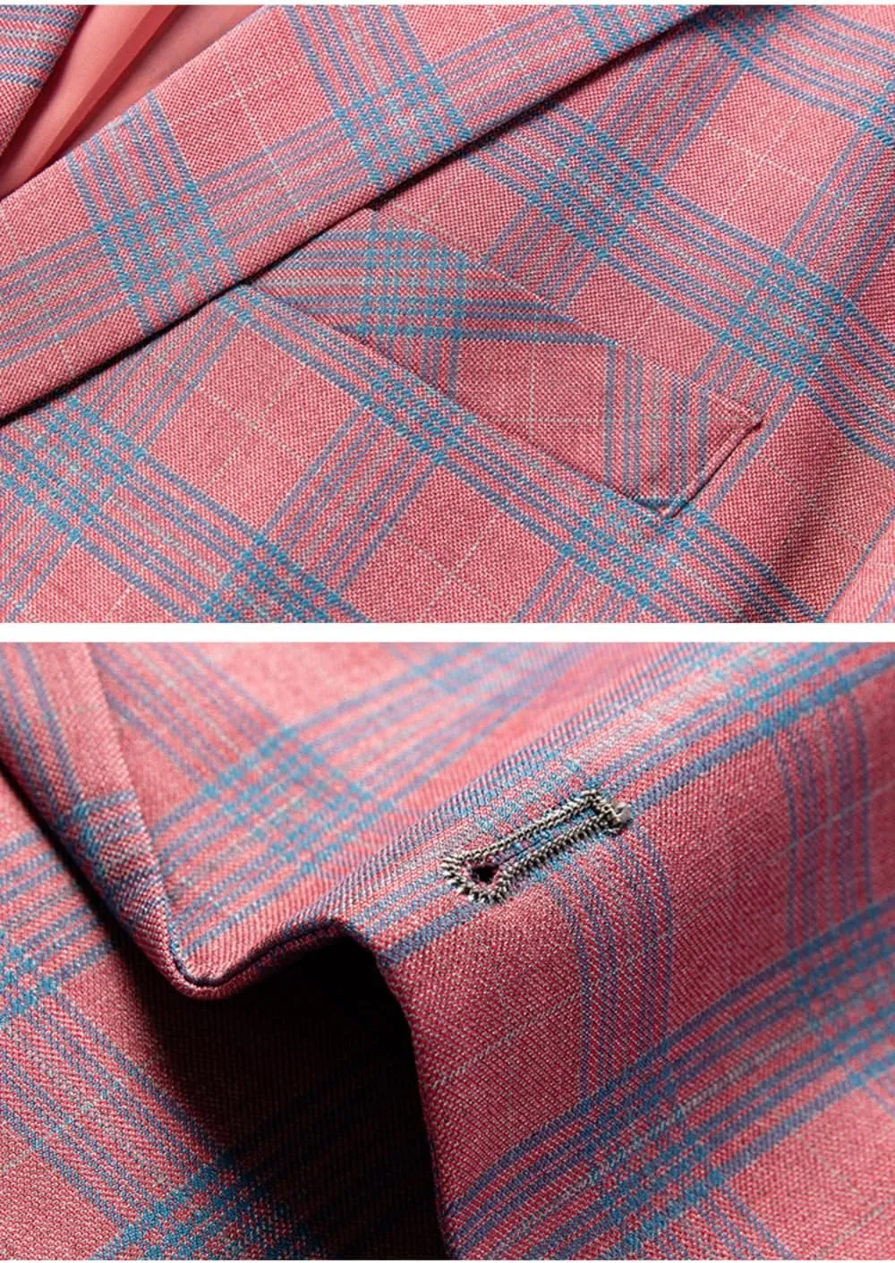UNINUKOO Mens Blazer Jacket Plaid Slim Fit Casual Party Prom Ligthweight Sport Coat Suit Separates