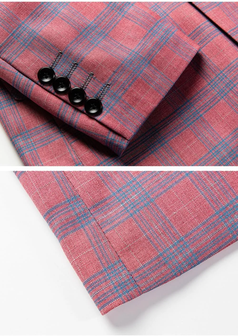 UNINUKOO Mens Blazer Jacket Plaid Slim Fit Casual Party Prom Ligthweight Sport Coat Suit Separates