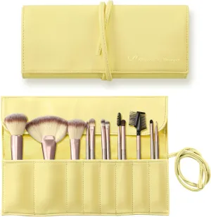 WiseBoy Makeup Brush Bag, Travel Makeup Brush Pouch, Roll Up Portable Cosmetic Organizer, PU Leather Make up Brush Case, Brushes Not Included