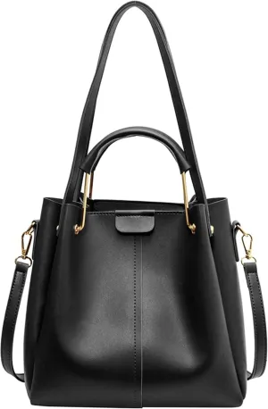 Women Metal Short Handl Bucket Handbags Small Women Handbags Ladies Shoulder Crosssbody Bags